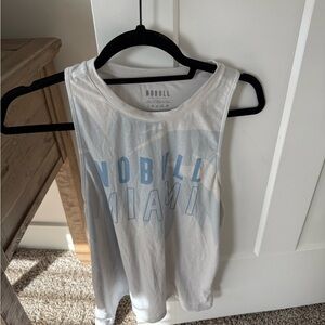 NOBULL Miami White and Blue Tank